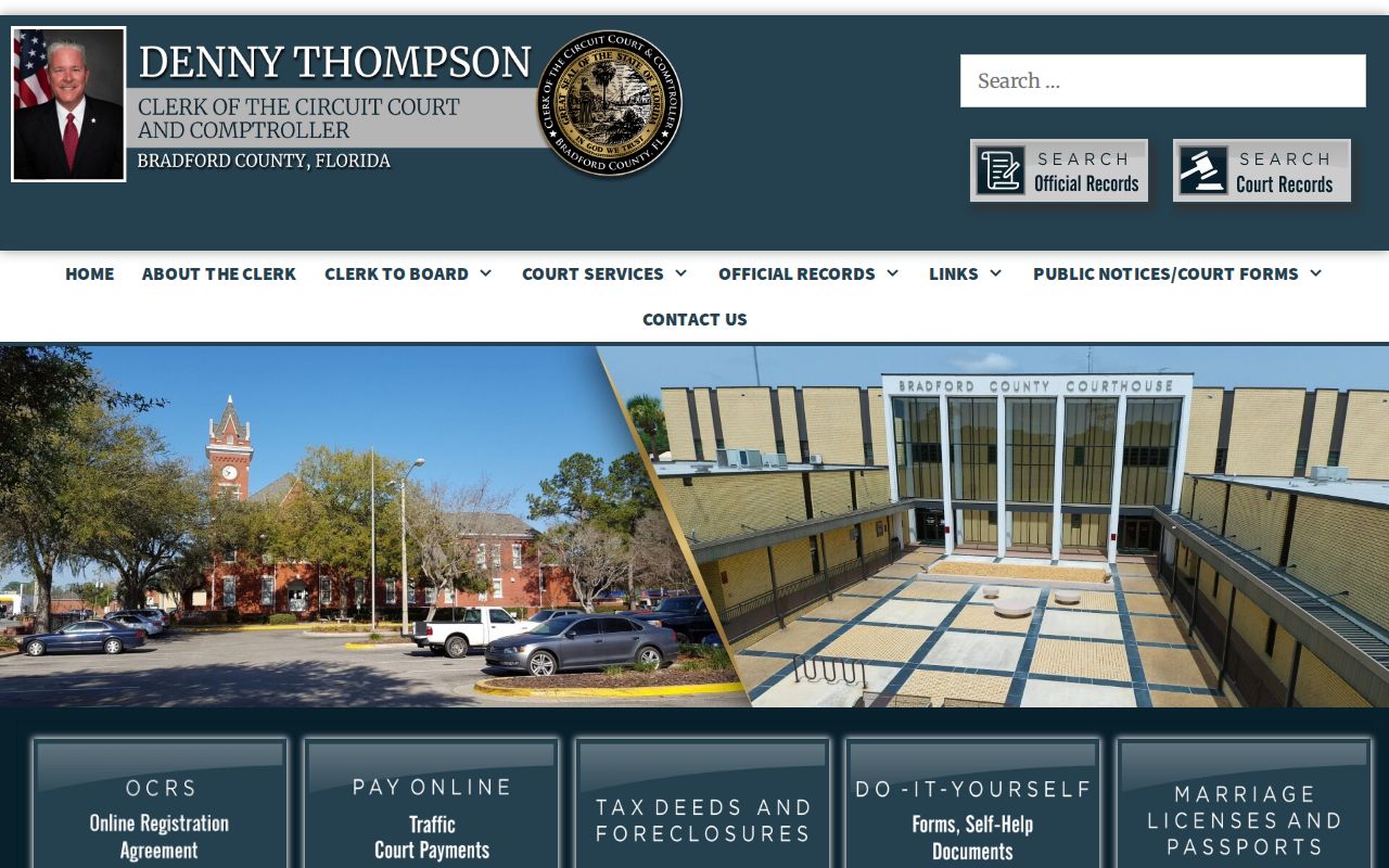 Bradford Clerk official court records gateway