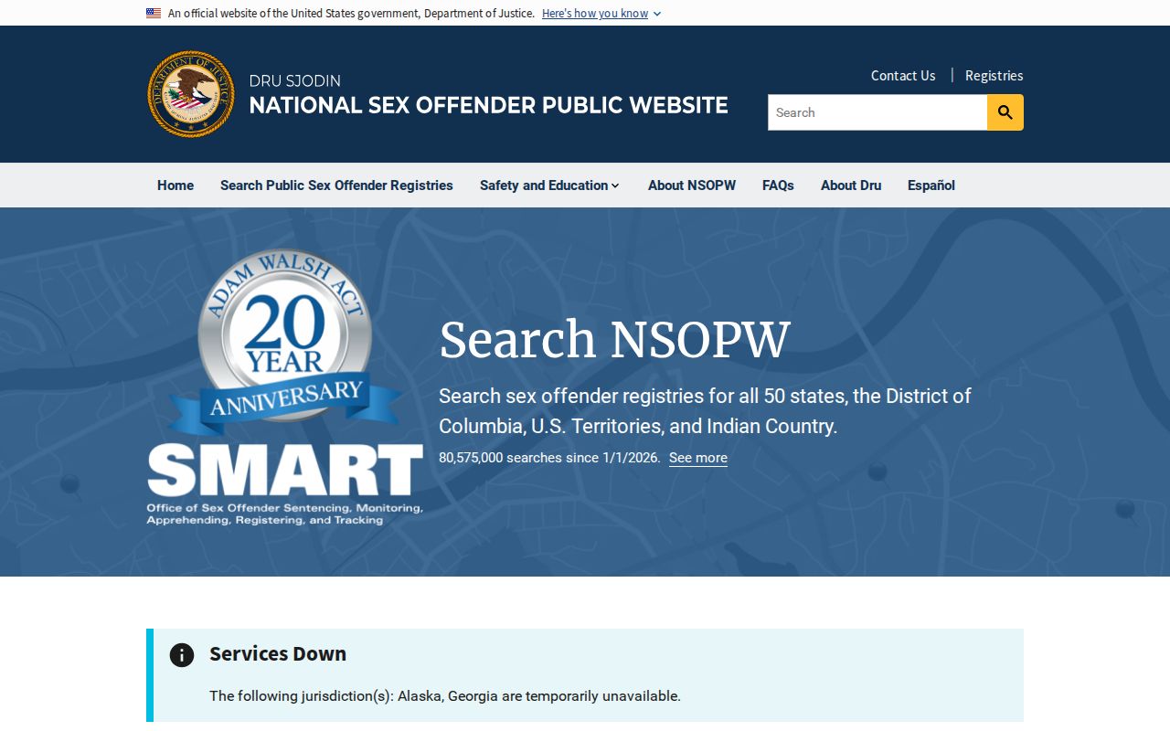 Bradford County sex offender lookup through national NSOPW search
