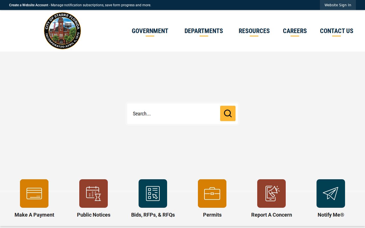 Official City of Starke website and city services